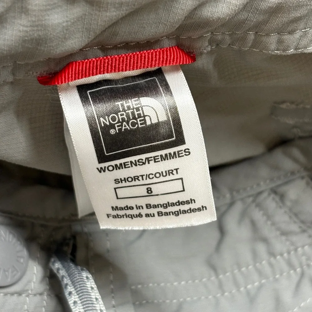 The North Face Womens 8S Gray Convertible Hiking Pants Roll‎ Up Capri Ripstop